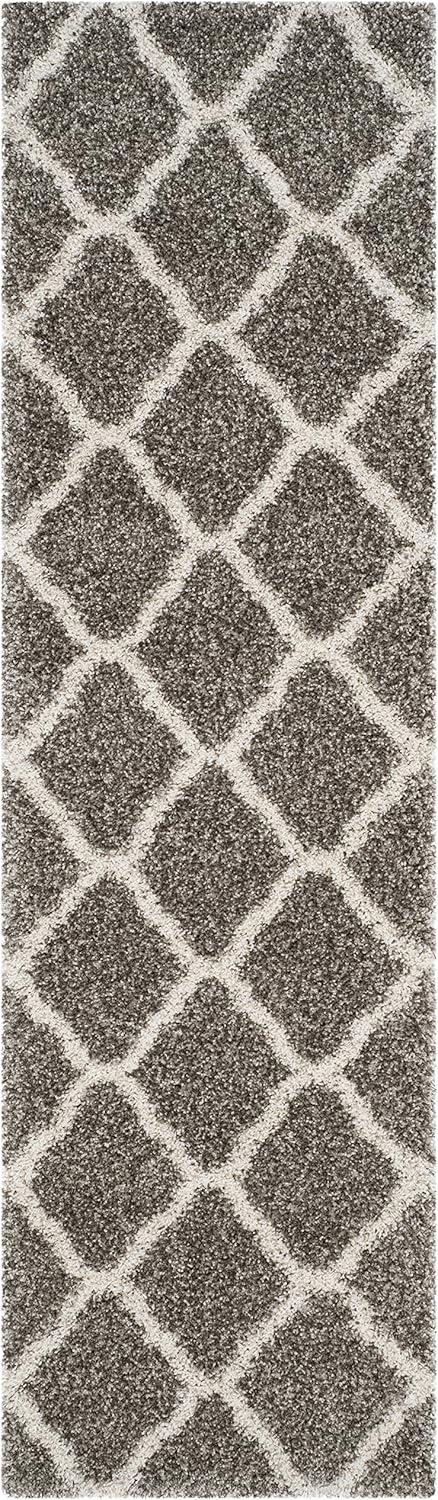 image:imageSAFAVIEH Hudson Shag Collection Area Rug 8 x 10 Slate Blue amp Ivory Moroccan Trellis Design NonShedding amp Easy Care 2inch Thick Ideal for High Traffic Areas in Living Room Bedroom SGH283LGreyIvory