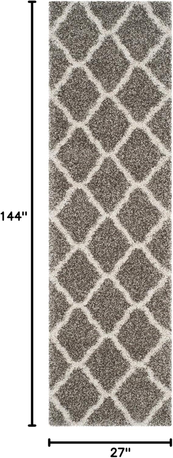 image:imageSAFAVIEH Hudson Shag Collection Area Rug 8 x 10 Slate Blue amp Ivory Moroccan Trellis Design NonShedding amp Easy Care 2inch Thick Ideal for High Traffic Areas in Living Room Bedroom SGH283LGreyIvory