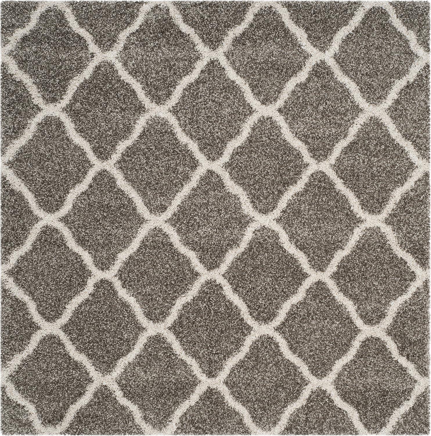 image:imageSAFAVIEH Hudson Shag Collection Area Rug 8 x 10 Slate Blue amp Ivory Moroccan Trellis Design NonShedding amp Easy Care 2inch Thick Ideal for High Traffic Areas in Living Room Bedroom SGH283LGreyIvory