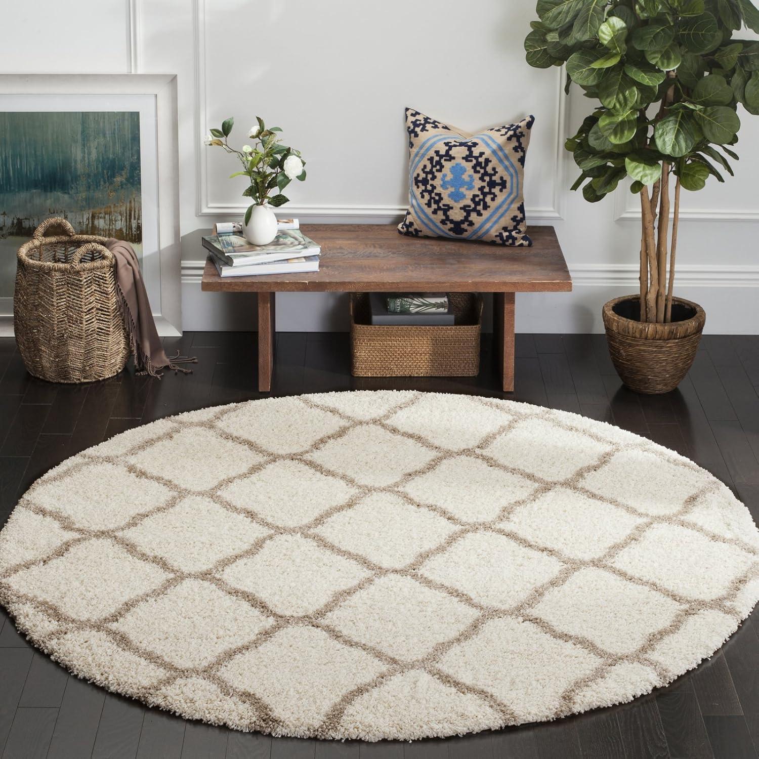 image:imageSAFAVIEH Hudson Shag Collection Area Rug 8 x 10 Slate Blue amp Ivory Moroccan Trellis Design NonShedding amp Easy Care 2inch Thick Ideal for High Traffic Areas in Living Room Bedroom SGH283LNavyIvory