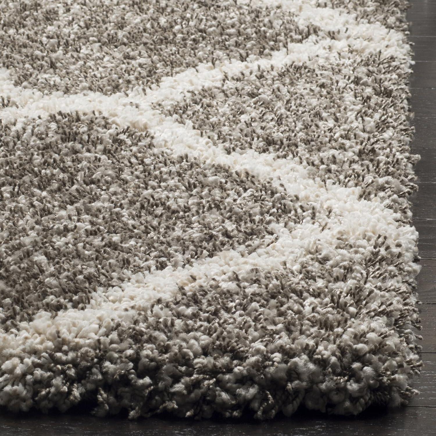 image:imageSAFAVIEH Hudson Shag Collection Area Rug 8 x 10 Slate Blue amp Ivory Moroccan Trellis Design NonShedding amp Easy Care 2inch Thick Ideal for High Traffic Areas in Living Room Bedroom SGH283LNavyIvory