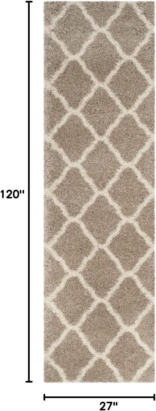 image:imageSAFAVIEH Hudson Shag Collection Area Rug 8 x 10 Slate Blue amp Ivory Moroccan Trellis Design NonShedding amp Easy Care 2inch Thick Ideal for High Traffic Areas in Living Room Bedroom SGH283LBeigeIvory