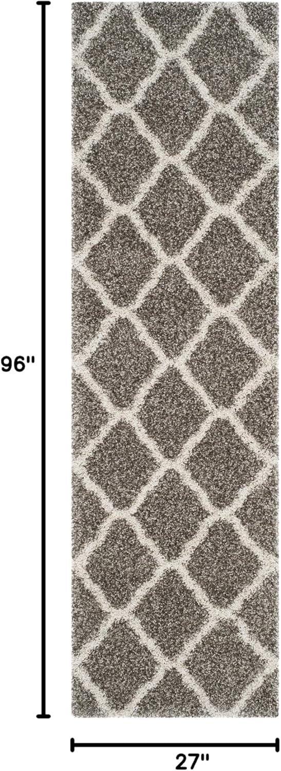 image:imageSAFAVIEH Hudson Shag Collection Area Rug 8 x 10 Slate Blue amp Ivory Moroccan Trellis Design NonShedding amp Easy Care 2inch Thick Ideal for High Traffic Areas in Living Room Bedroom SGH283LGreyIvory