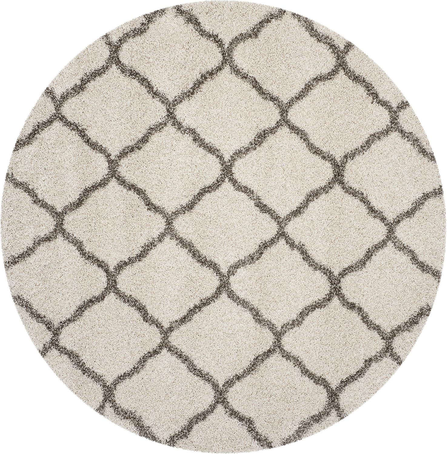 image:imageSAFAVIEH Hudson Shag Collection Area Rug 8 x 10 Slate Blue amp Ivory Moroccan Trellis Design NonShedding amp Easy Care 2inch Thick Ideal for High Traffic Areas in Living Room Bedroom SGH283LIvoryGrey