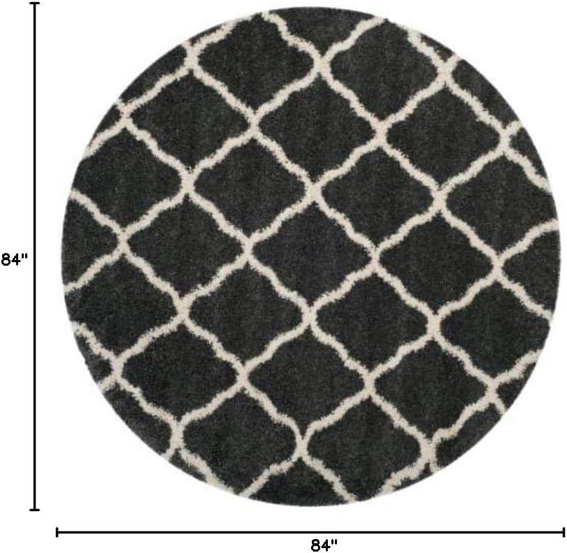 image:imageSAFAVIEH Hudson Shag Collection Area Rug 8 x 10 Slate Blue amp Ivory Moroccan Trellis Design NonShedding amp Easy Care 2inch Thick Ideal for High Traffic Areas in Living Room Bedroom SGH283LDark GreyIvory
