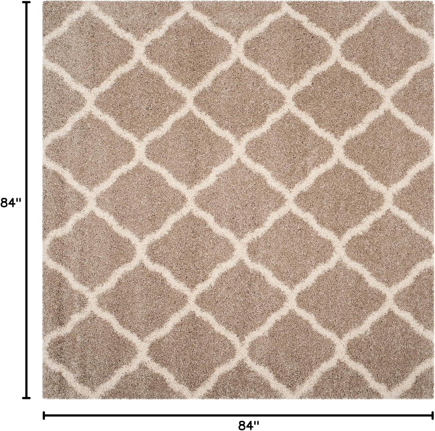 image:imageSAFAVIEH Hudson Shag Collection Area Rug 8 x 10 Slate Blue amp Ivory Moroccan Trellis Design NonShedding amp Easy Care 2inch Thick Ideal for High Traffic Areas in Living Room Bedroom SGH283LBeigeIvory