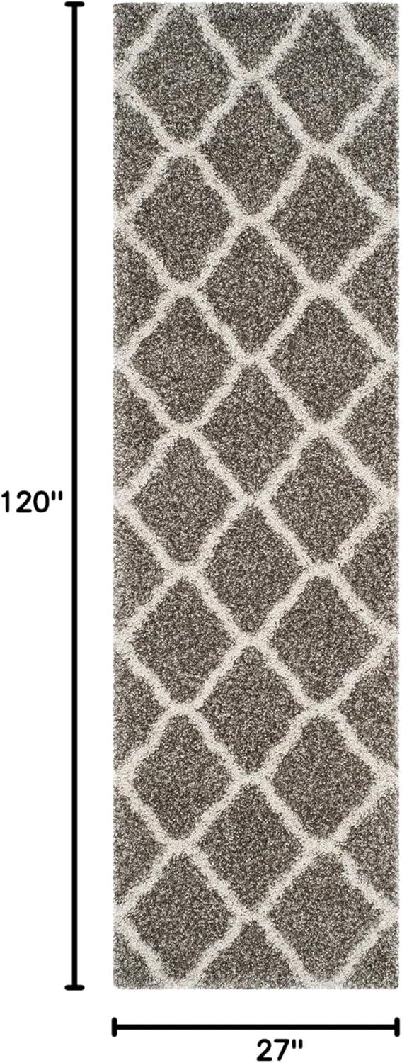 image:imageSAFAVIEH Hudson Shag Collection Area Rug 8 x 10 Slate Blue amp Ivory Moroccan Trellis Design NonShedding amp Easy Care 2inch Thick Ideal for High Traffic Areas in Living Room Bedroom SGH283LGreyIvory