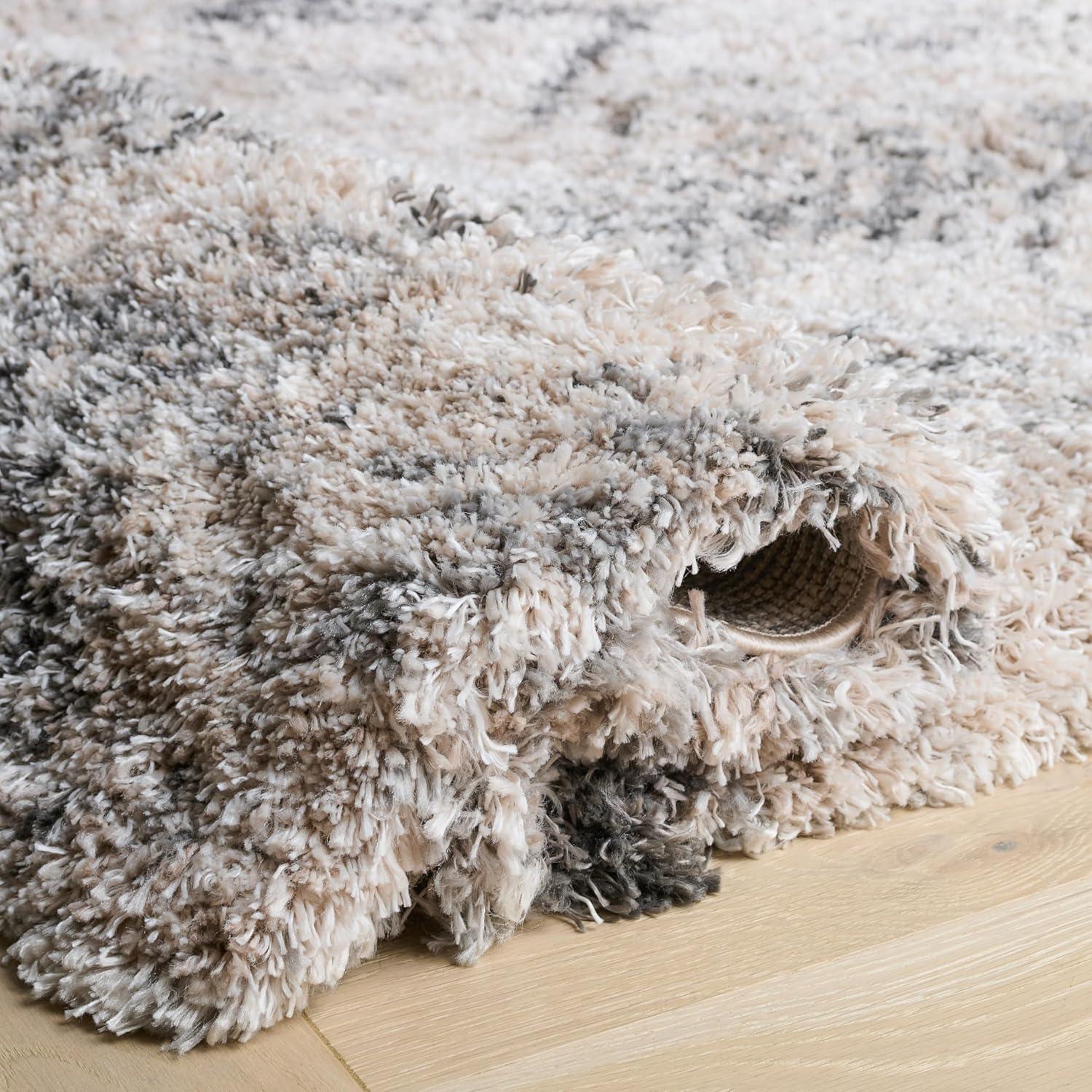image:imageSAFAVIEH Iceland Shag Collection Accent Rug 4 x 6 Cream amp Grey Modern Design NonShedding amp Easy Care 25inch Thick Ideal for High Traffic Areas in Entryway Living Room Bedroom ISG514ACreamGrey