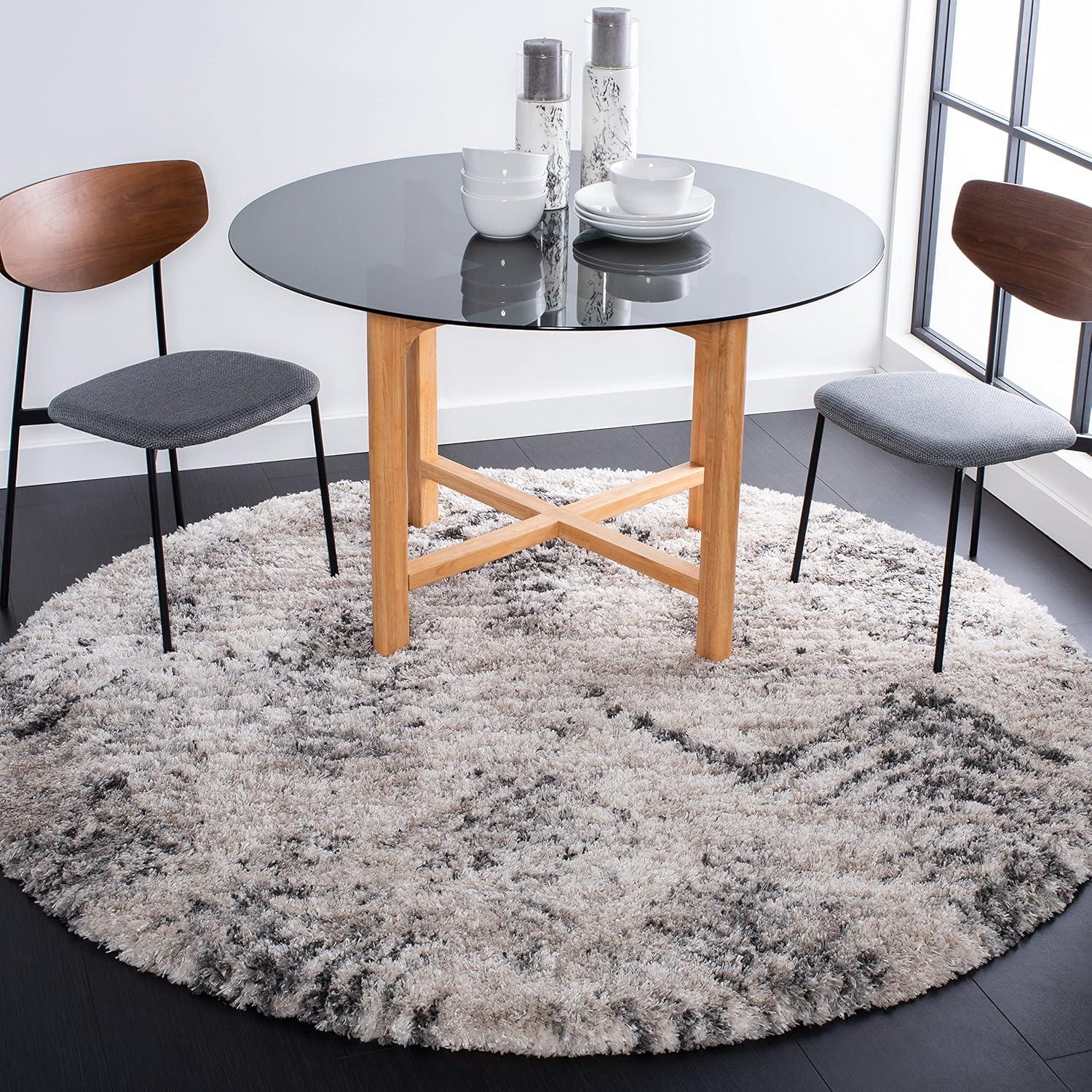 image:imageSAFAVIEH Iceland Shag Collection Accent Rug 4 x 6 Cream amp Grey Modern Design NonShedding amp Easy Care 25inch Thick Ideal for High Traffic Areas in Entryway Living Room Bedroom ISG514ACreamGrey
