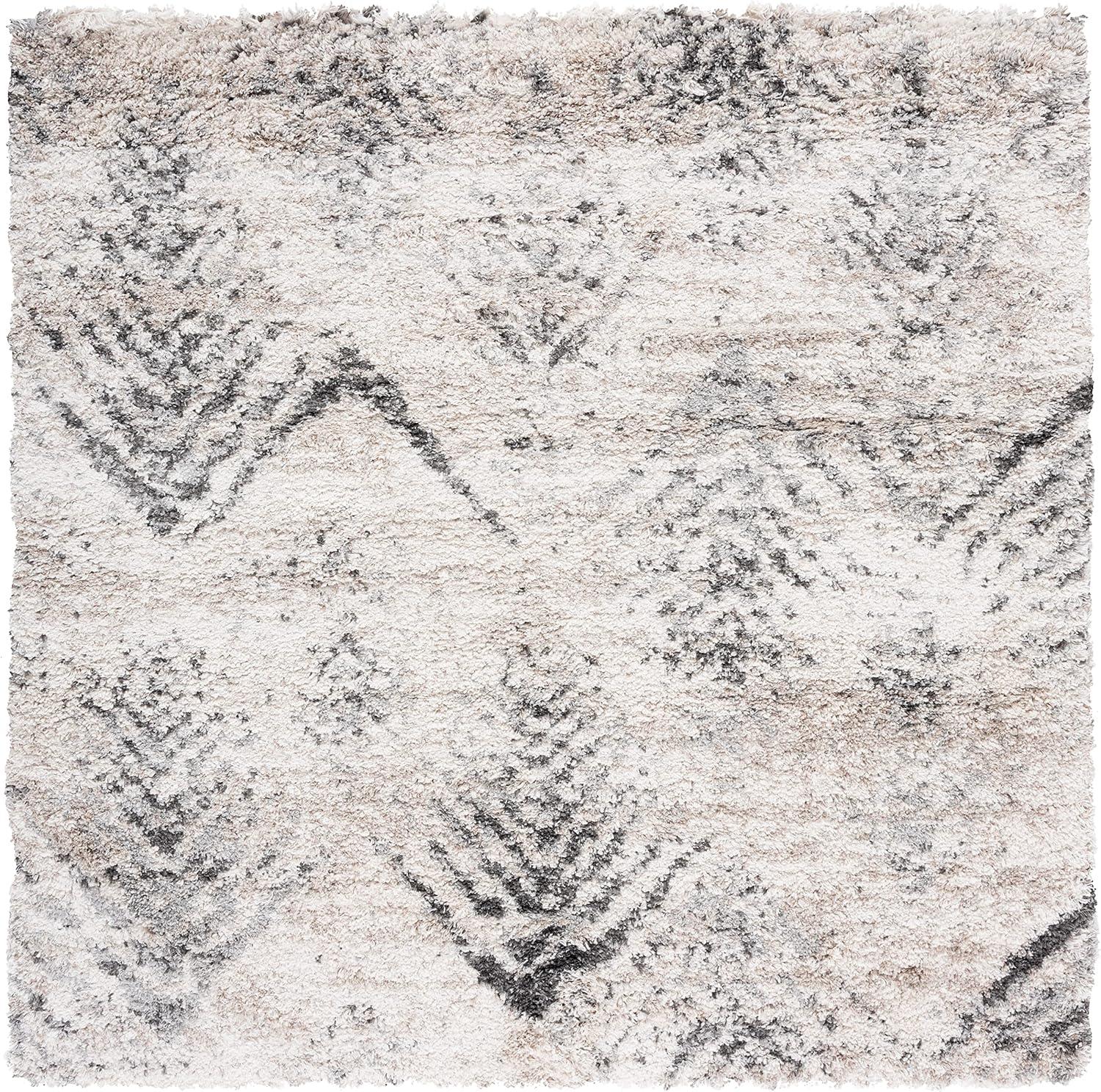 image:imageSAFAVIEH Iceland Shag Collection Accent Rug 4 x 6 Cream amp Grey Modern Design NonShedding amp Easy Care 25inch Thick Ideal for High Traffic Areas in Entryway Living Room Bedroom ISG514ACreamGrey