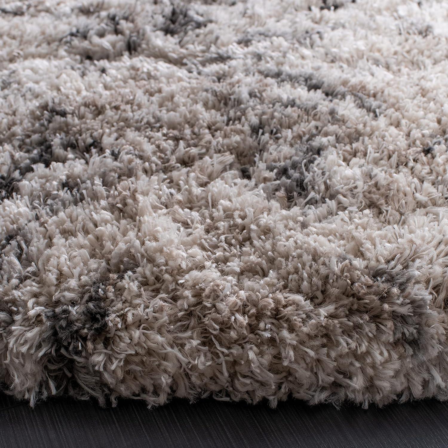 image:imageSAFAVIEH Iceland Shag Collection Accent Rug 4 x 6 Cream amp Grey Modern Design NonShedding amp Easy Care 25inch Thick Ideal for High Traffic Areas in Entryway Living Room Bedroom ISG514ACreamGrey