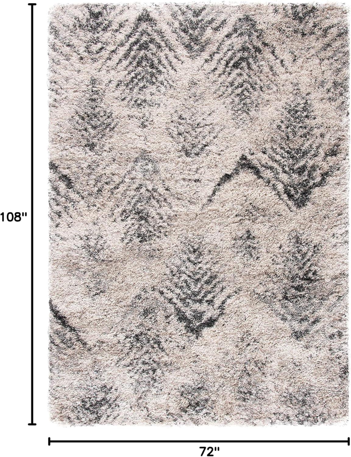 image:imageSAFAVIEH Iceland Shag Collection Accent Rug 4 x 6 Cream amp Grey Modern Design NonShedding amp Easy Care 25inch Thick Ideal for High Traffic Areas in Entryway Living Room Bedroom ISG514ACreamGrey