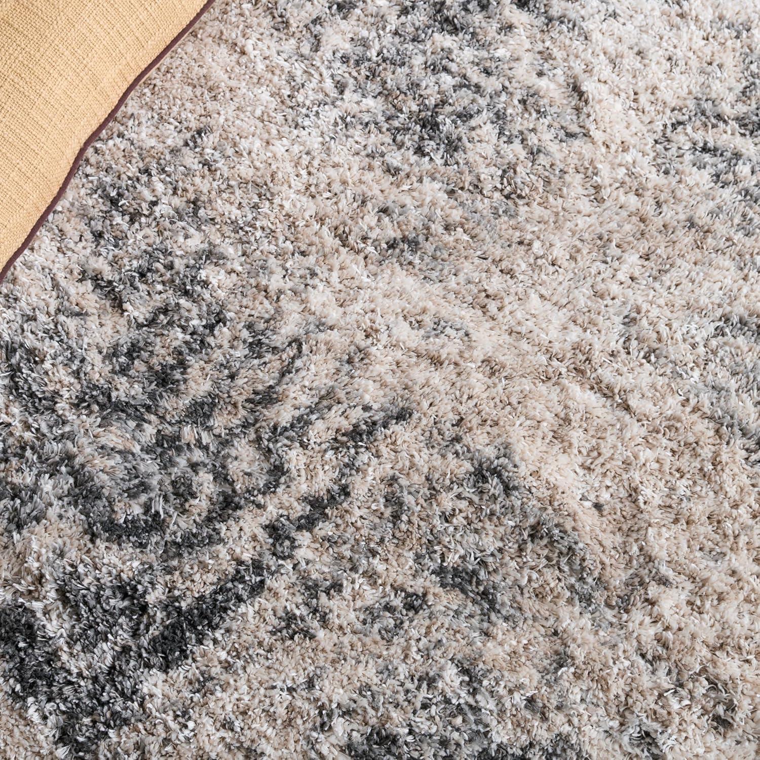 image:imageSAFAVIEH Iceland Shag Collection Accent Rug 4 x 6 Cream amp Grey Modern Design NonShedding amp Easy Care 25inch Thick Ideal for High Traffic Areas in Entryway Living Room Bedroom ISG514ACreamGrey