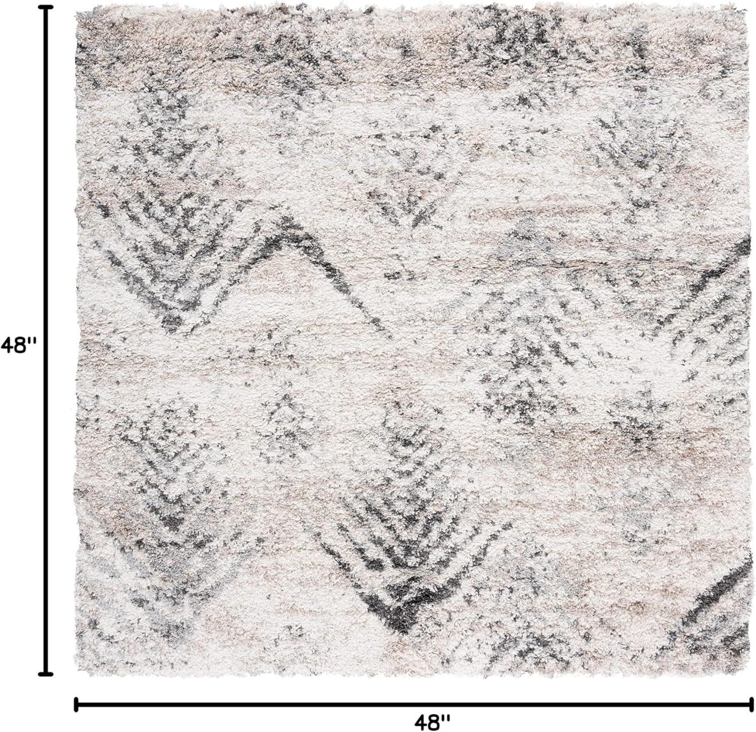 image:imageSAFAVIEH Iceland Shag Collection Accent Rug 4 x 6 Cream amp Grey Modern Design NonShedding amp Easy Care 25inch Thick Ideal for High Traffic Areas in Entryway Living Room Bedroom ISG514ACreamGrey