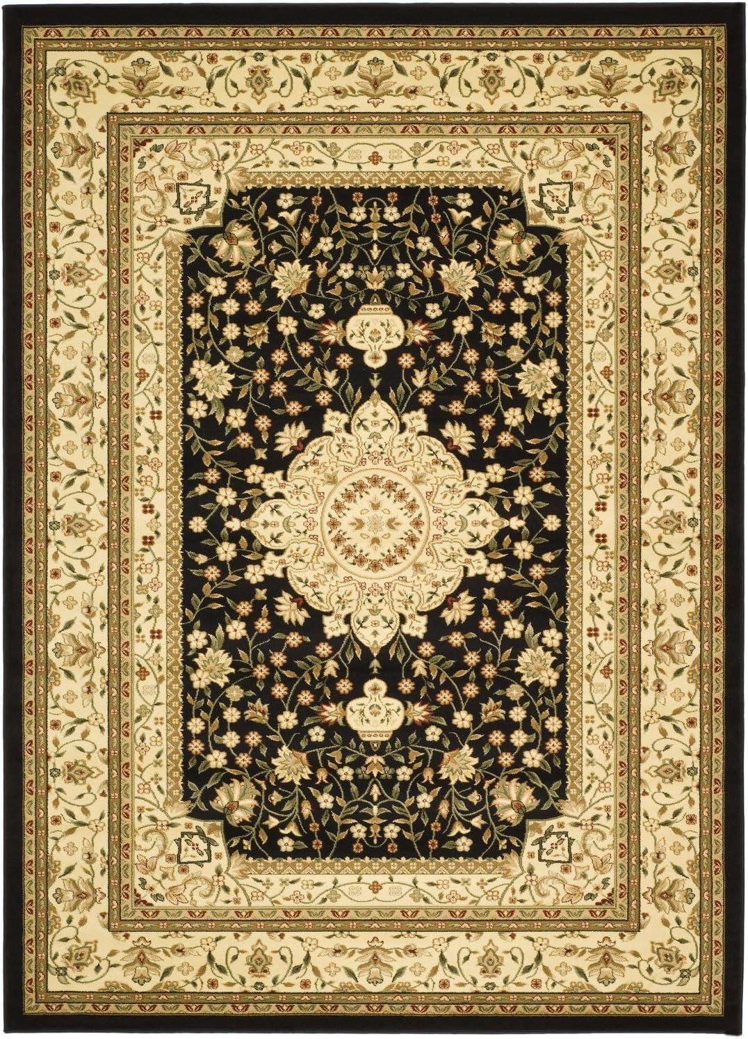 image:imageSAFAVIEH Lyndhurst Collection Area Rug 53 x 76 Black amp Ivory Traditional Oriental Design NonShedding amp Easy Care Ideal for High Traffic Areas in Living Room Bedroom LNH213ABlackIvory