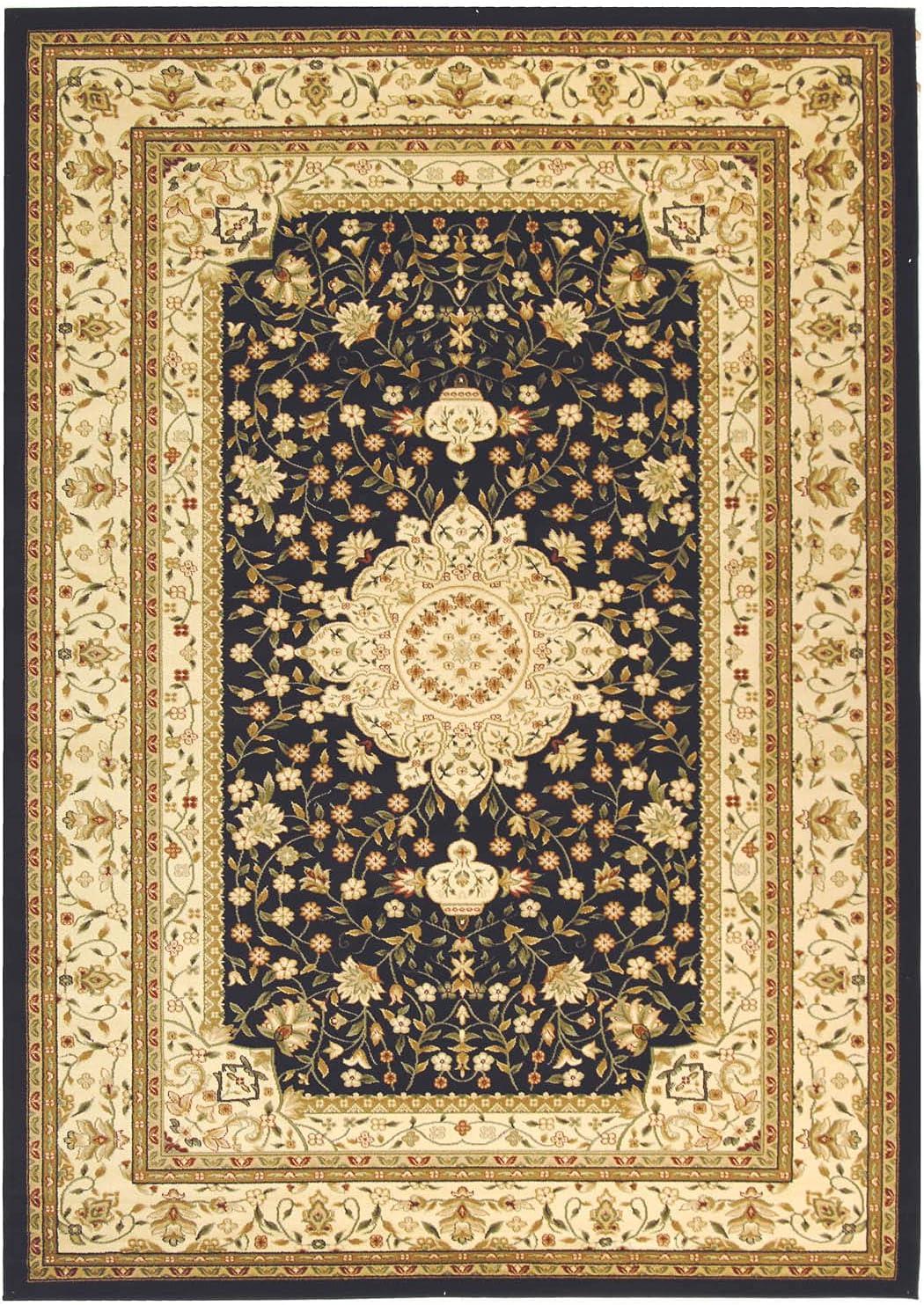 image:imageSAFAVIEH Lyndhurst Collection Area Rug 53 x 76 Black amp Ivory Traditional Oriental Design NonShedding amp Easy Care Ideal for High Traffic Areas in Living Room Bedroom LNH213ABlackIvory