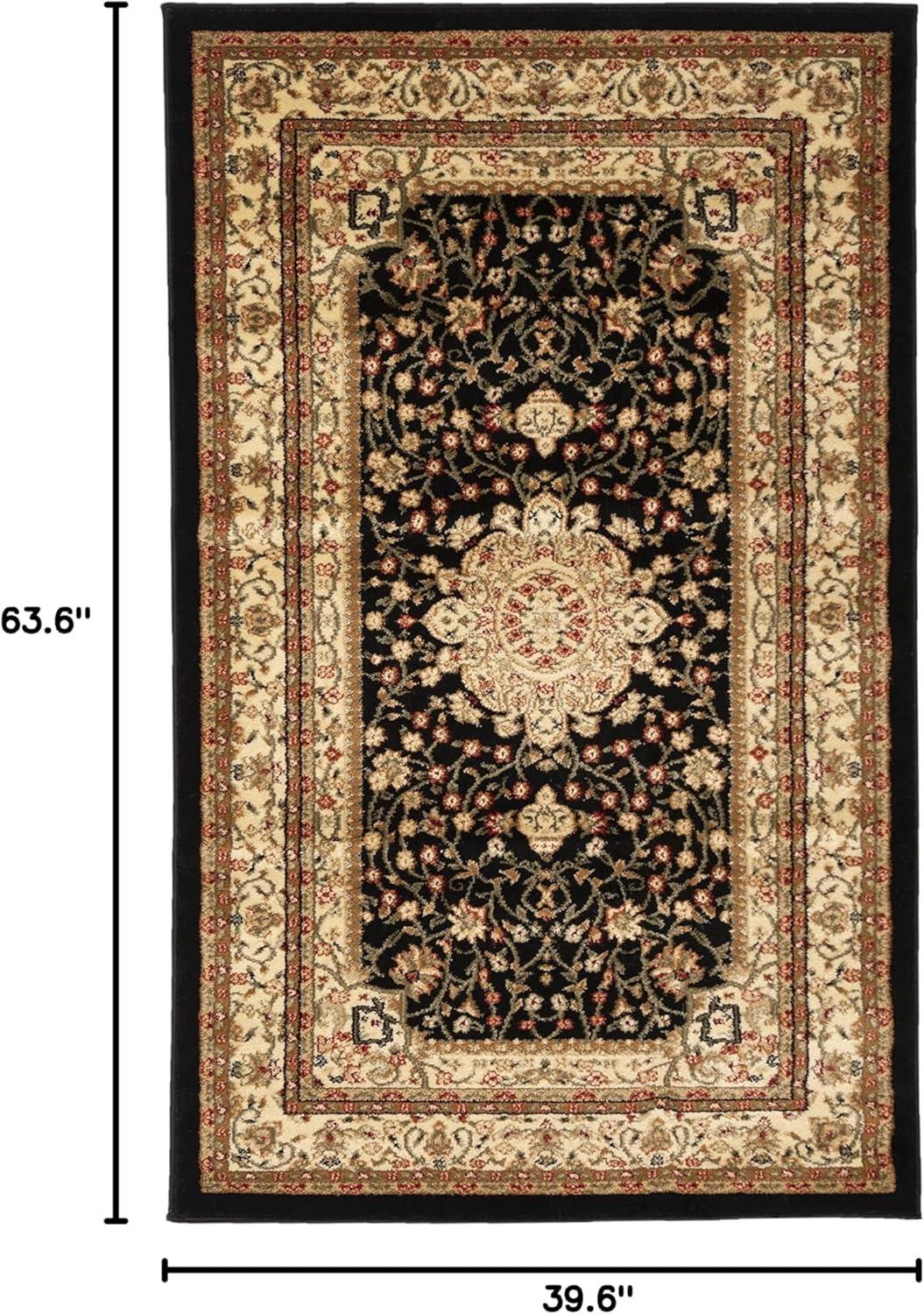 image:imageSAFAVIEH Lyndhurst Collection Area Rug 53 x 76 Black amp Ivory Traditional Oriental Design NonShedding amp Easy Care Ideal for High Traffic Areas in Living Room Bedroom LNH213ABlackIvory