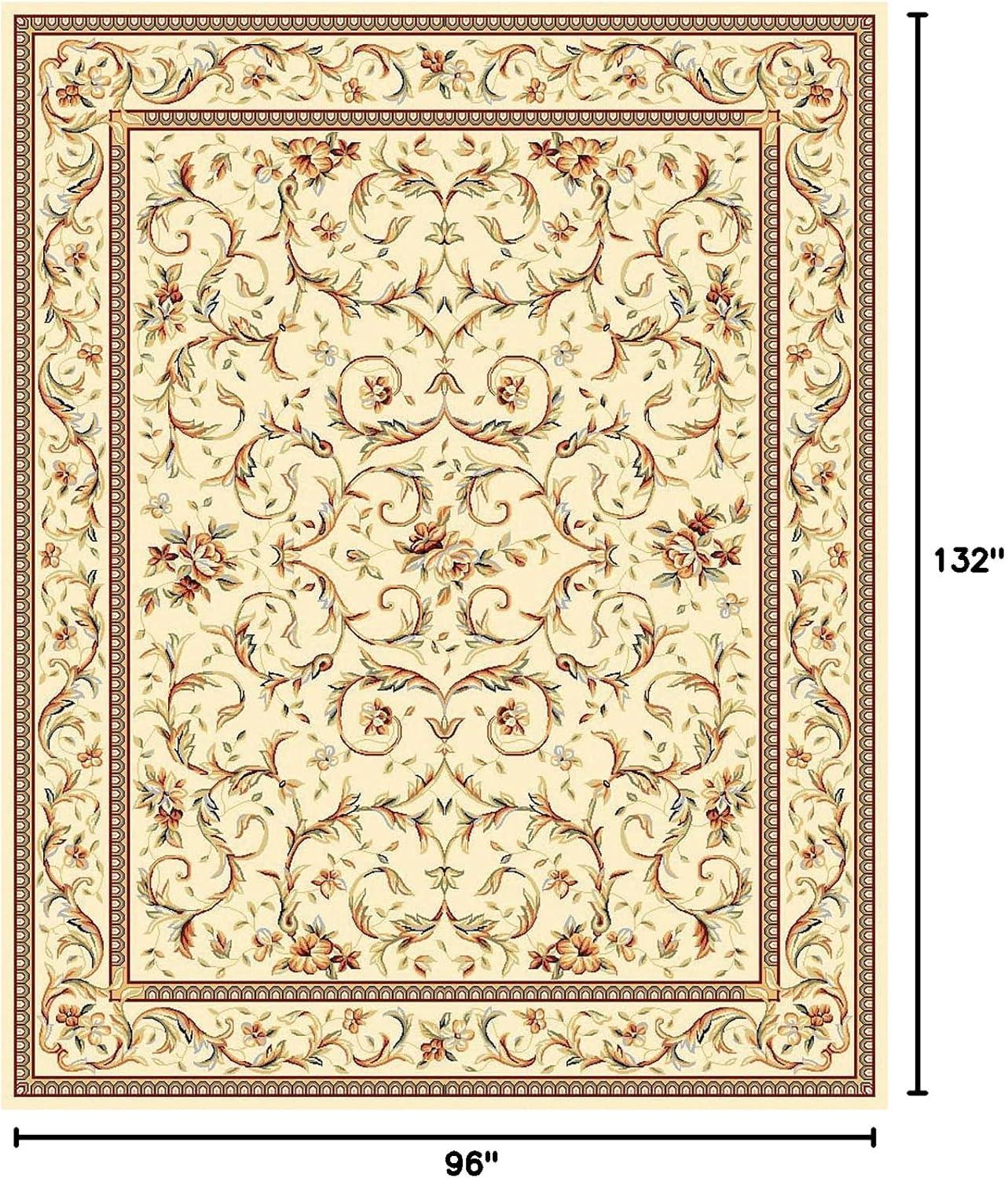 image:imageSAFAVIEH Lyndhurst Collection Area Rug 53 x 76 Ivory amp Ivory Traditional Oriental Scroll Design NonShedding amp Easy Care Ideal for High Traffic Areas in Living Room Bedroom LNH322AIvory