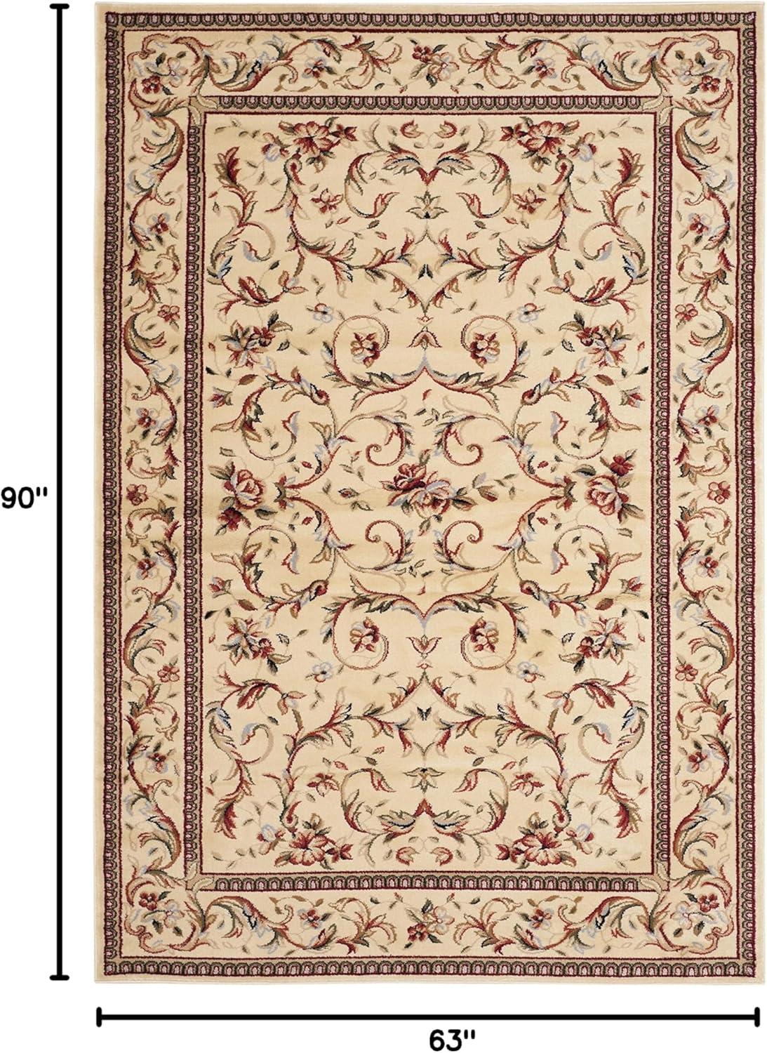 image:imageSAFAVIEH Lyndhurst Collection Area Rug 53 x 76 Ivory amp Ivory Traditional Oriental Scroll Design NonShedding amp Easy Care Ideal for High Traffic Areas in Living Room Bedroom LNH322AIvory