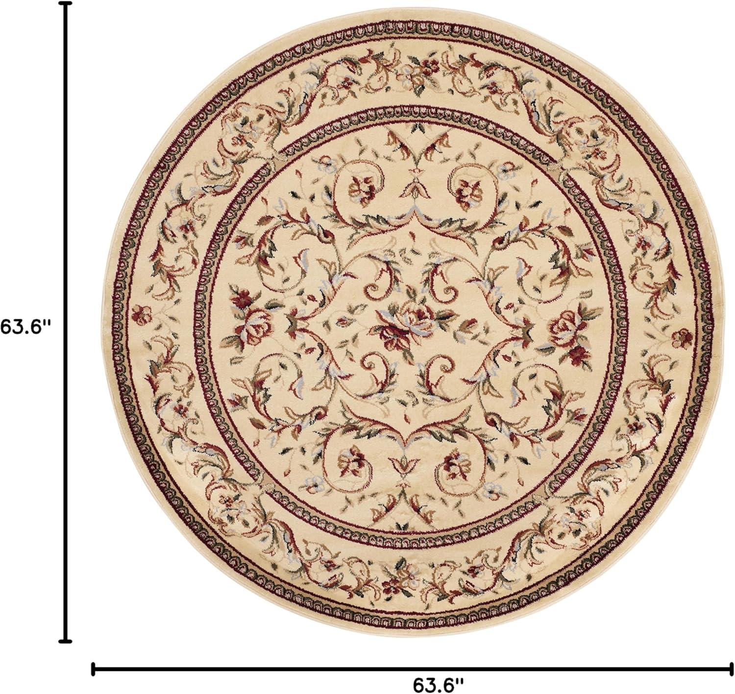 image:imageSAFAVIEH Lyndhurst Collection Area Rug 53 x 76 Ivory amp Ivory Traditional Oriental Scroll Design NonShedding amp Easy Care Ideal for High Traffic Areas in Living Room Bedroom LNH322AIvory