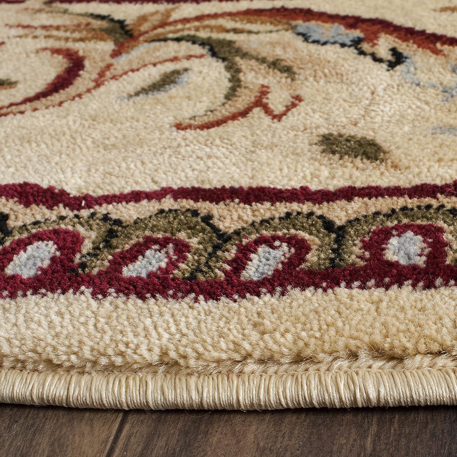 image:imageSAFAVIEH Lyndhurst Collection Area Rug 53 x 76 Ivory amp Ivory Traditional Oriental Scroll Design NonShedding amp Easy Care Ideal for High Traffic Areas in Living Room Bedroom LNH322AIvory