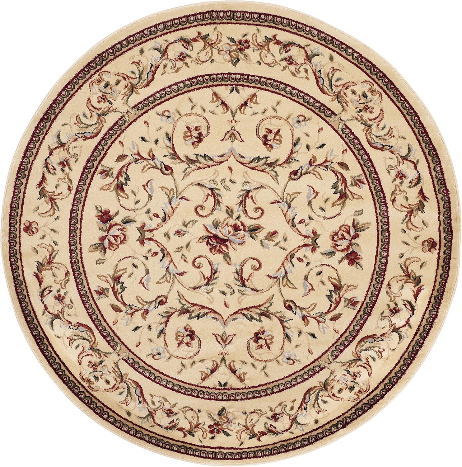 image:imageSAFAVIEH Lyndhurst Collection Area Rug 53 x 76 Ivory amp Ivory Traditional Oriental Scroll Design NonShedding amp Easy Care Ideal for High Traffic Areas in Living Room Bedroom LNH322AIvory
