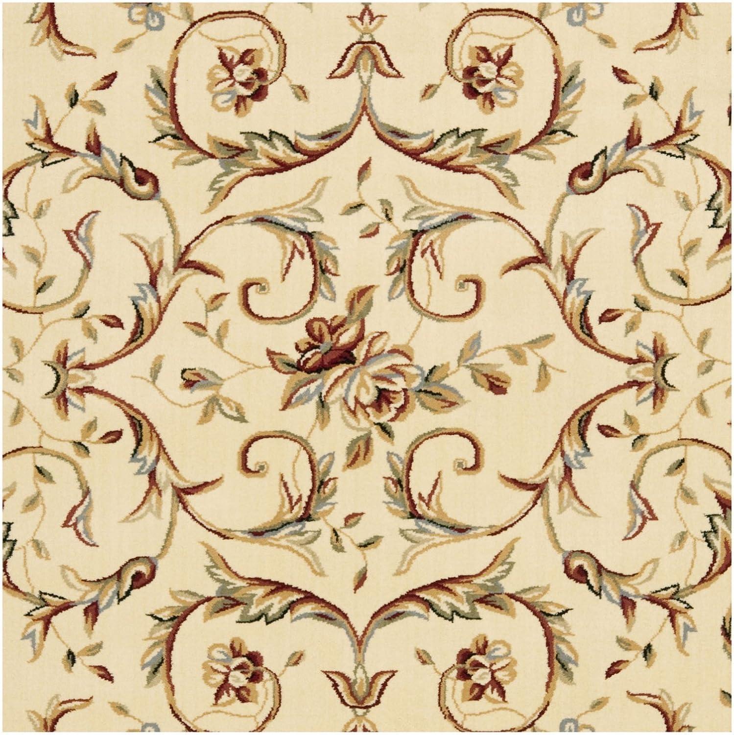 image:imageSAFAVIEH Lyndhurst Collection Area Rug 53 x 76 Ivory amp Ivory Traditional Oriental Scroll Design NonShedding amp Easy Care Ideal for High Traffic Areas in Living Room Bedroom LNH322AIvory