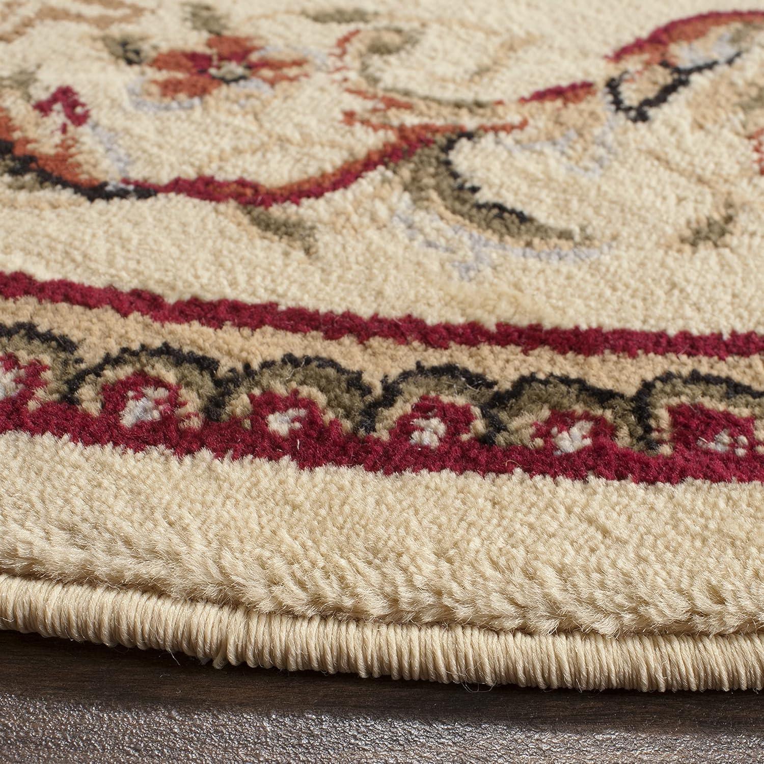 image:imageSAFAVIEH Lyndhurst Collection Area Rug 53 x 76 Ivory amp Ivory Traditional Oriental Scroll Design NonShedding amp Easy Care Ideal for High Traffic Areas in Living Room Bedroom LNH322AIvory