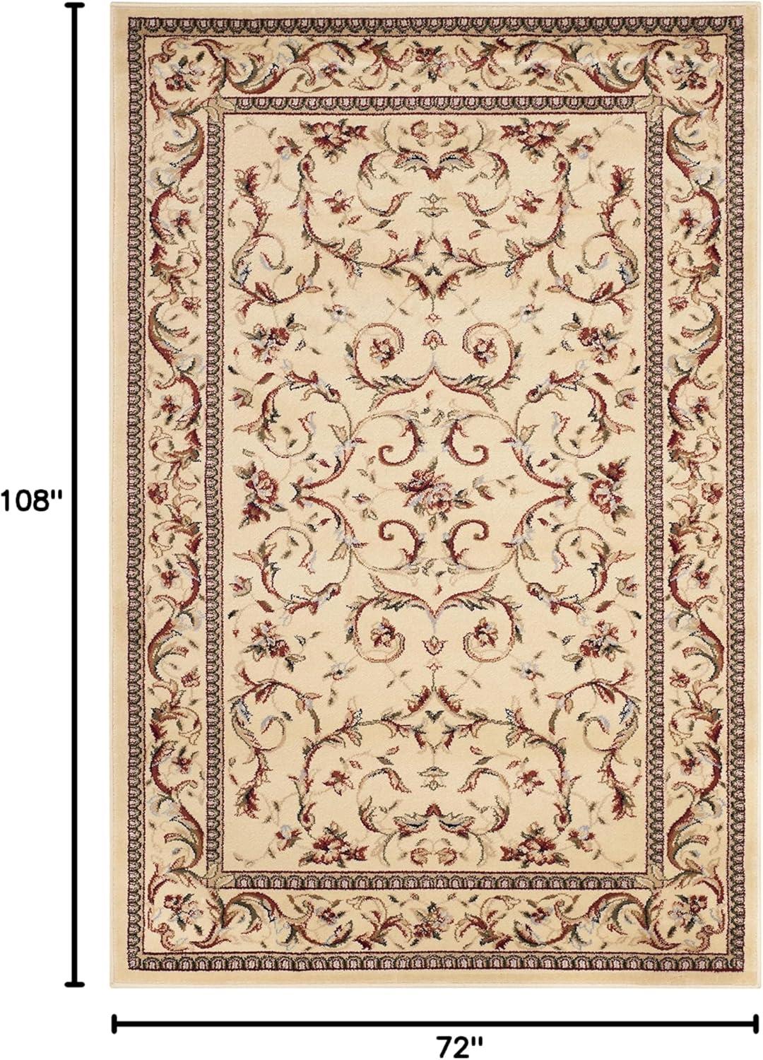 image:imageSAFAVIEH Lyndhurst Collection Area Rug 53 x 76 Ivory amp Ivory Traditional Oriental Scroll Design NonShedding amp Easy Care Ideal for High Traffic Areas in Living Room Bedroom LNH322AIvory
