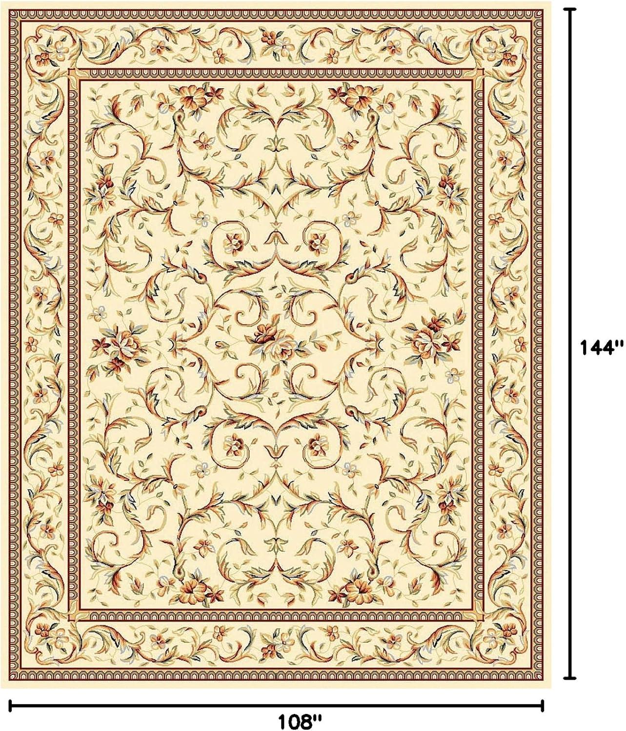 image:imageSAFAVIEH Lyndhurst Collection Area Rug 53 x 76 Ivory amp Ivory Traditional Oriental Scroll Design NonShedding amp Easy Care Ideal for High Traffic Areas in Living Room Bedroom LNH322AIvory
