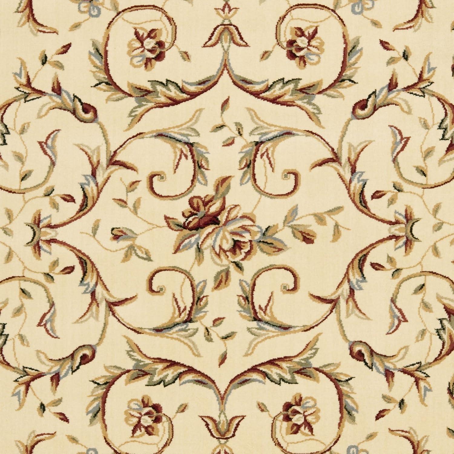 image:imageSAFAVIEH Lyndhurst Collection Area Rug 53 x 76 Ivory amp Ivory Traditional Oriental Scroll Design NonShedding amp Easy Care Ideal for High Traffic Areas in Living Room Bedroom LNH322AIvory