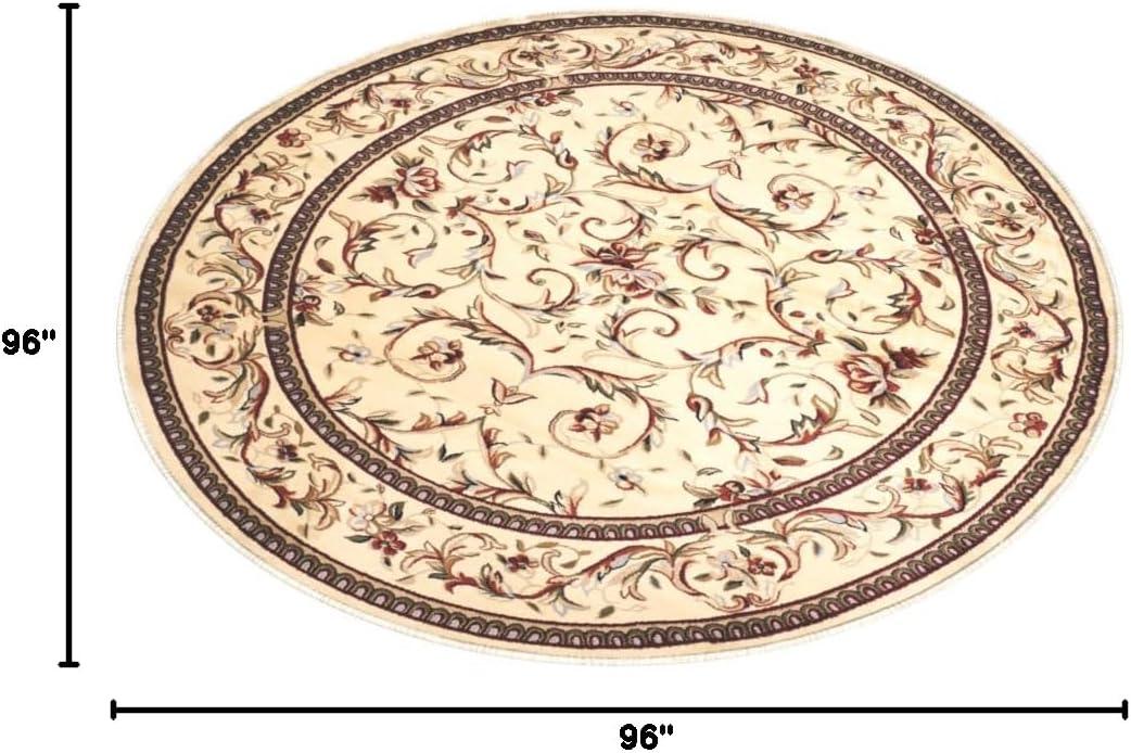 image:imageSAFAVIEH Lyndhurst Collection Area Rug 53 x 76 Ivory amp Ivory Traditional Oriental Scroll Design NonShedding amp Easy Care Ideal for High Traffic Areas in Living Room Bedroom LNH322AIvory