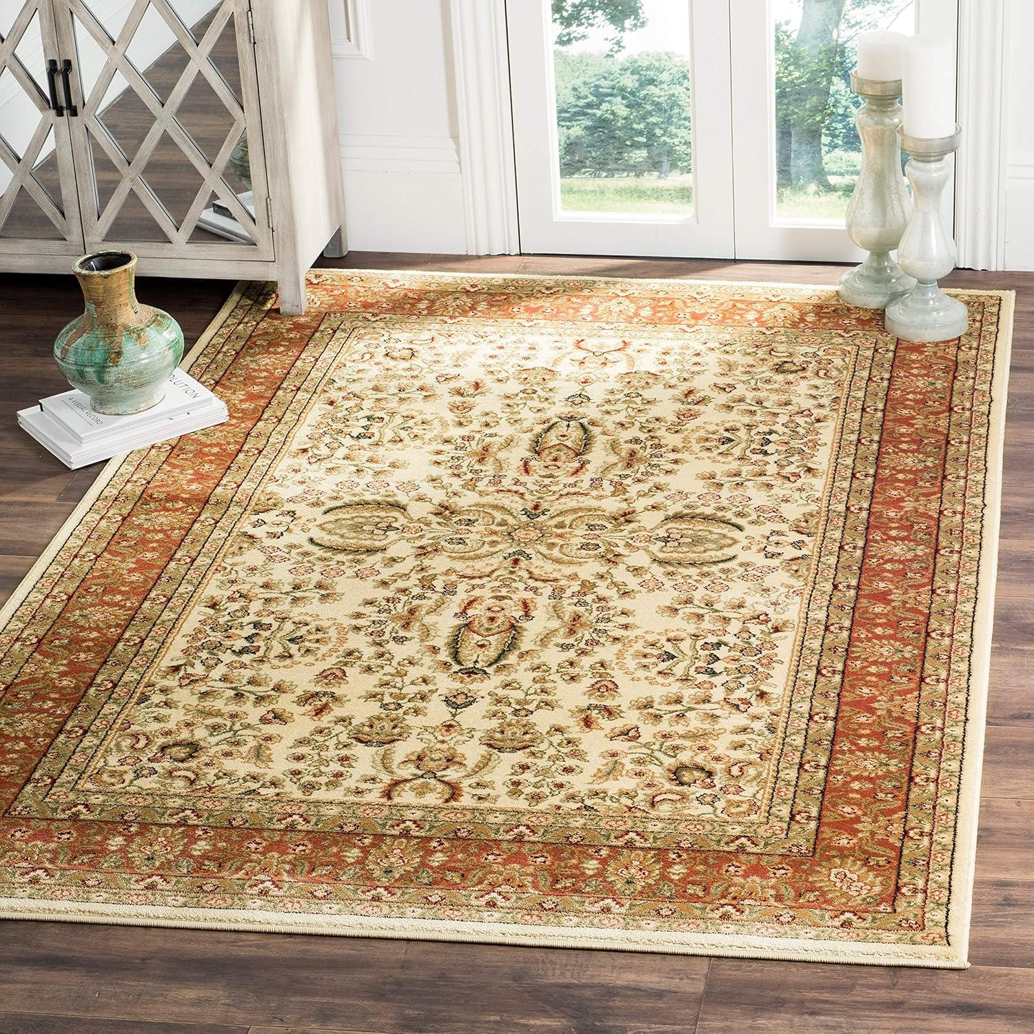image:imageSAFAVIEH Lyndhurst Collection Area Rug 53 x 76 Red amp Black Traditional Oriental Design NonShedding amp Easy Care Ideal for High Traffic Areas in Living Room Bedroom LNH214ARed Black