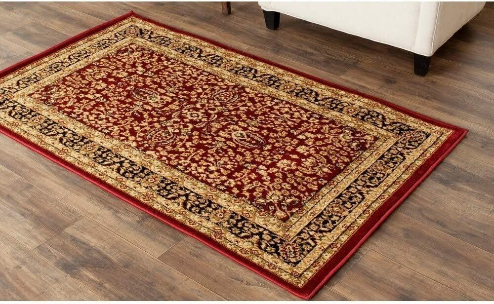 image:imageSAFAVIEH Lyndhurst Collection Area Rug 53 x 76 Red amp Black Traditional Oriental Design NonShedding amp Easy Care Ideal for High Traffic Areas in Living Room Bedroom LNH214ARed Black