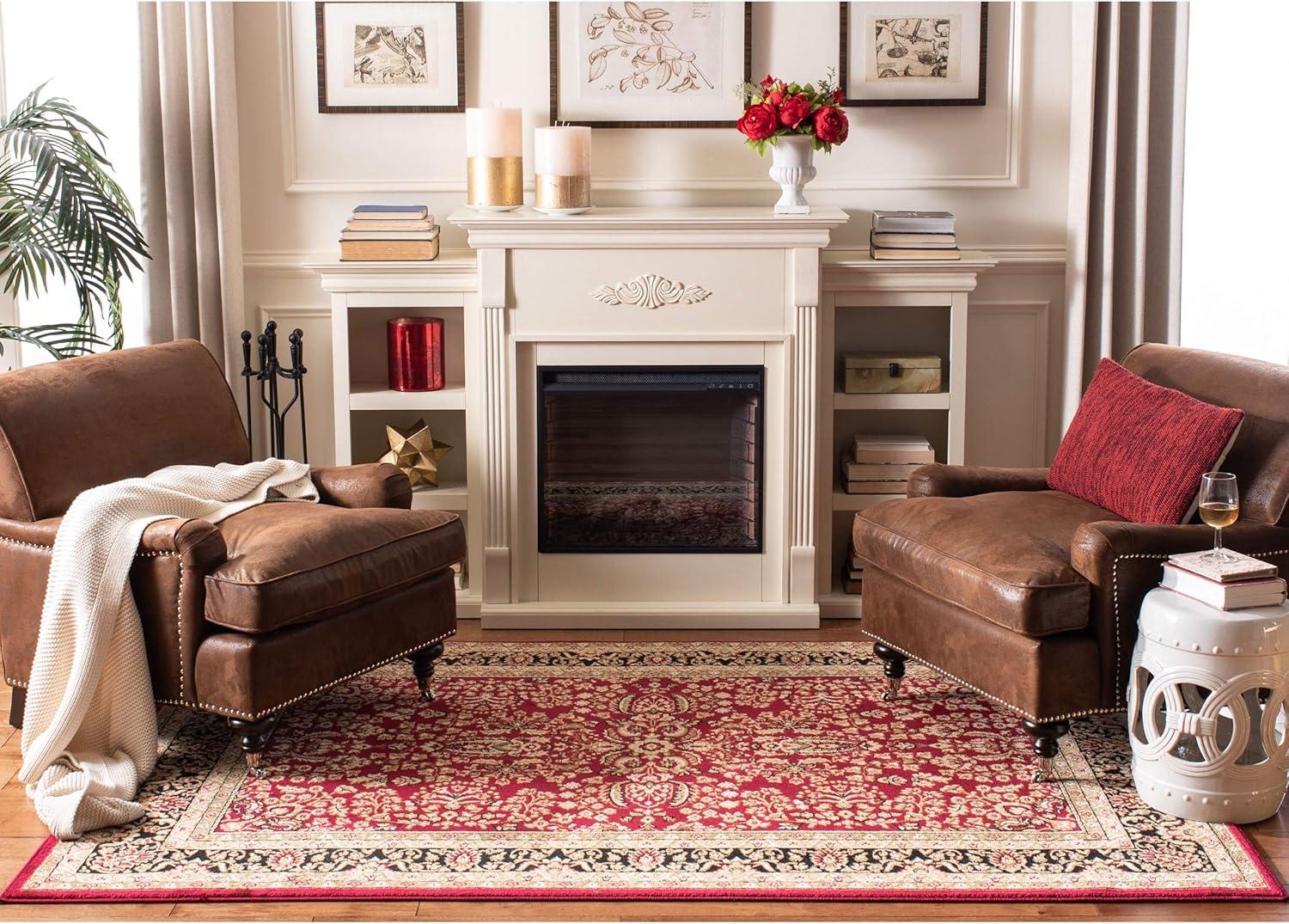 image:imageSAFAVIEH Lyndhurst Collection Area Rug 53 x 76 Red amp Black Traditional Oriental Design NonShedding amp Easy Care Ideal for High Traffic Areas in Living Room Bedroom LNH214ARed Black
