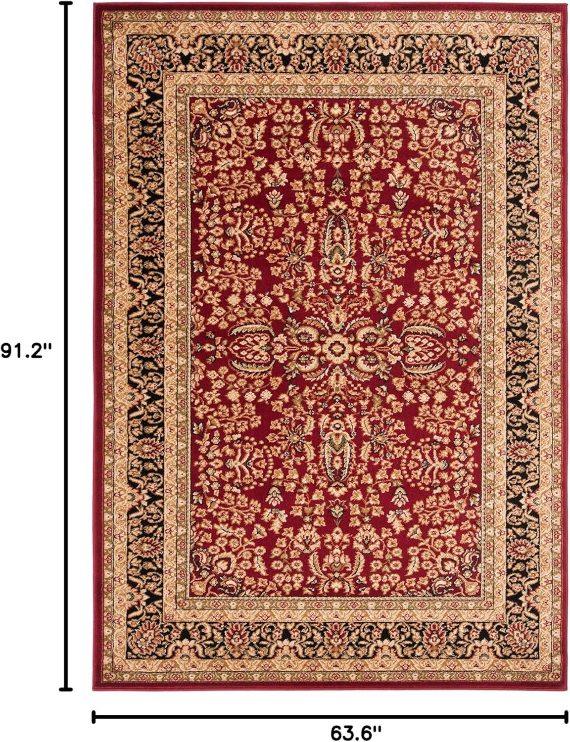 image:imageSAFAVIEH Lyndhurst Collection Area Rug 53 x 76 Red amp Black Traditional Oriental Design NonShedding amp Easy Care Ideal for High Traffic Areas in Living Room Bedroom LNH214ARed Black
