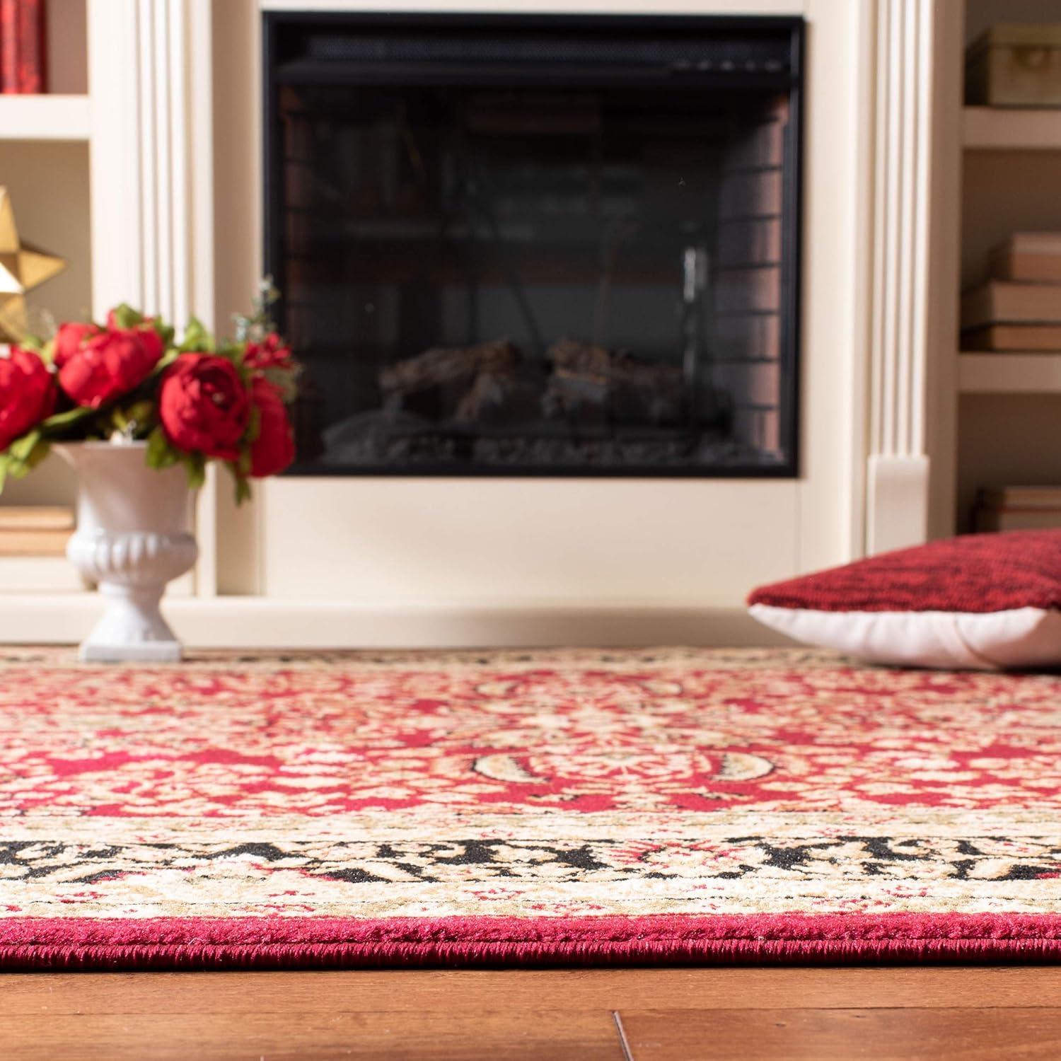 image:imageSAFAVIEH Lyndhurst Collection Area Rug 53 x 76 Red amp Black Traditional Oriental Design NonShedding amp Easy Care Ideal for High Traffic Areas in Living Room Bedroom LNH214ARed Black