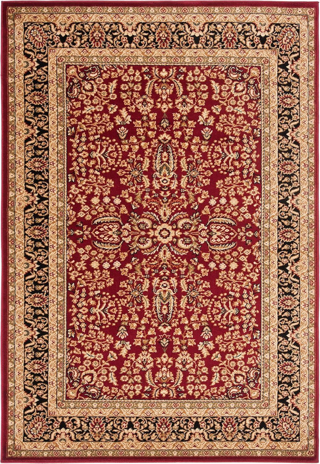 image:imageSAFAVIEH Lyndhurst Collection Area Rug 53 x 76 Red amp Black Traditional Oriental Design NonShedding amp Easy Care Ideal for High Traffic Areas in Living Room Bedroom LNH214ARed Black