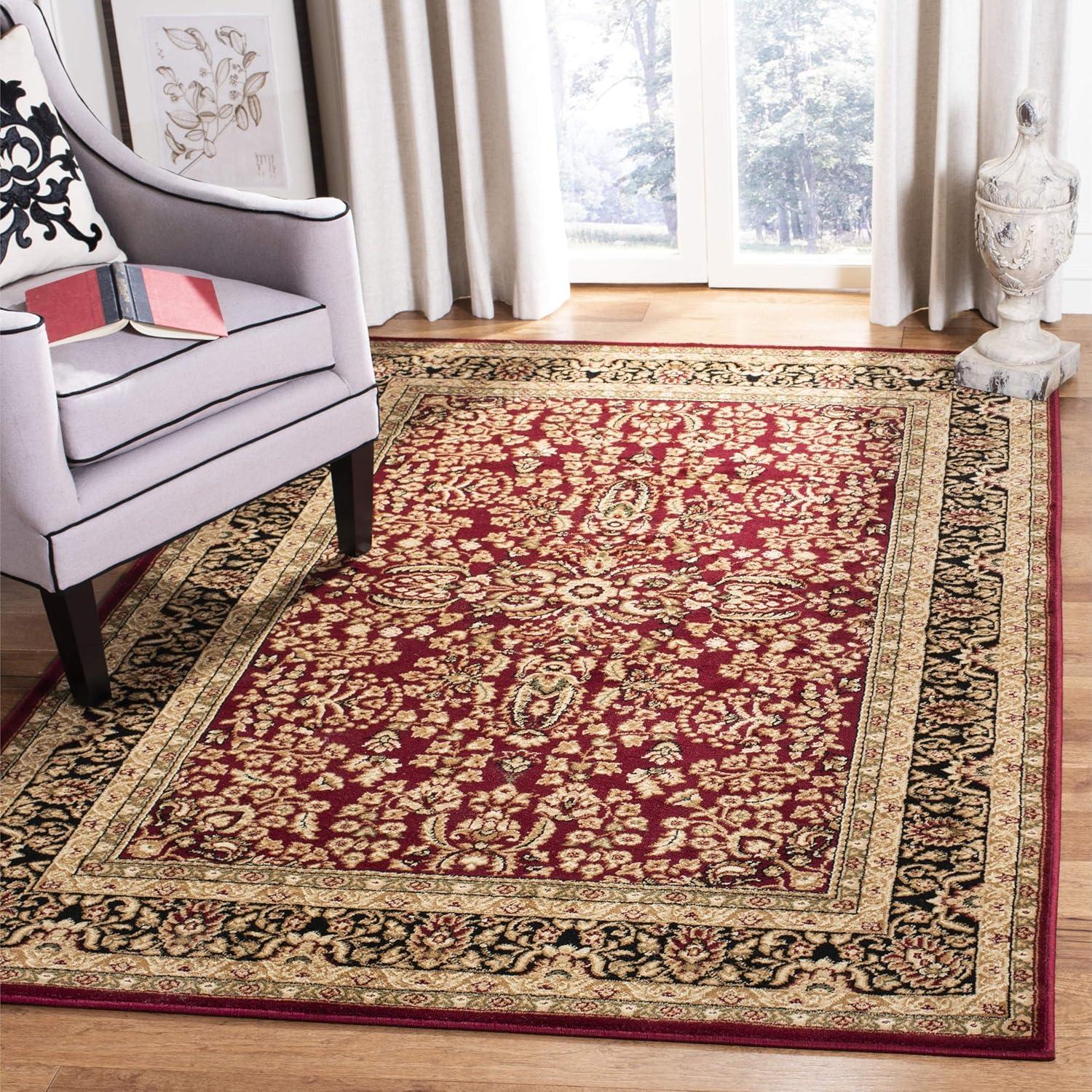 image:imageSAFAVIEH Lyndhurst Collection Area Rug 53 x 76 Red amp Black Traditional Oriental Design NonShedding amp Easy Care Ideal for High Traffic Areas in Living Room Bedroom LNH214ARed Black