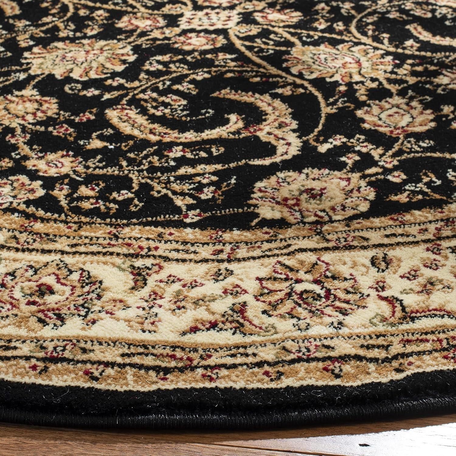 image:imageSAFAVIEH Lyndhurst Collection Area Rug 53 x 76 Sage amp Ivory Traditional Oriental Design NonShedding amp Easy Care Ideal for High Traffic Areas in Living Room Bedroom LNH219BBlackIvory