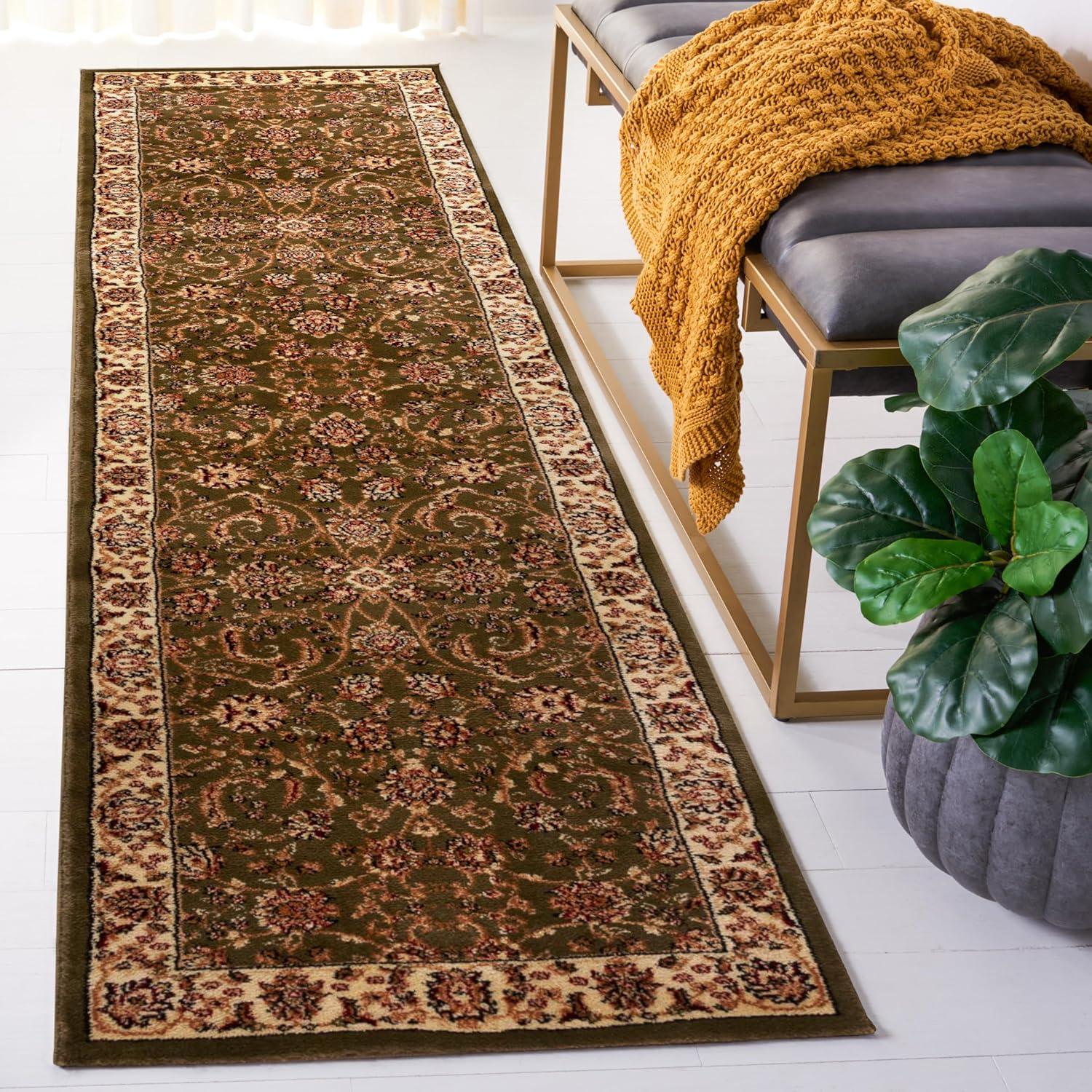 image:imageSAFAVIEH Lyndhurst Collection Area Rug 53 x 76 Sage amp Ivory Traditional Oriental Design NonShedding amp Easy Care Ideal for High Traffic Areas in Living Room Bedroom LNH219BSageIvory