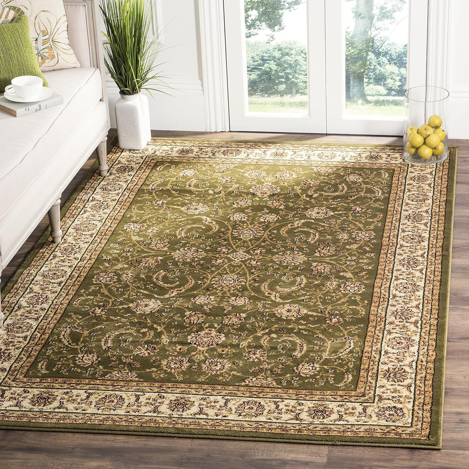 image:imageSAFAVIEH Lyndhurst Collection Area Rug 53 x 76 Sage amp Ivory Traditional Oriental Design NonShedding amp Easy Care Ideal for High Traffic Areas in Living Room Bedroom LNH219BSageIvory