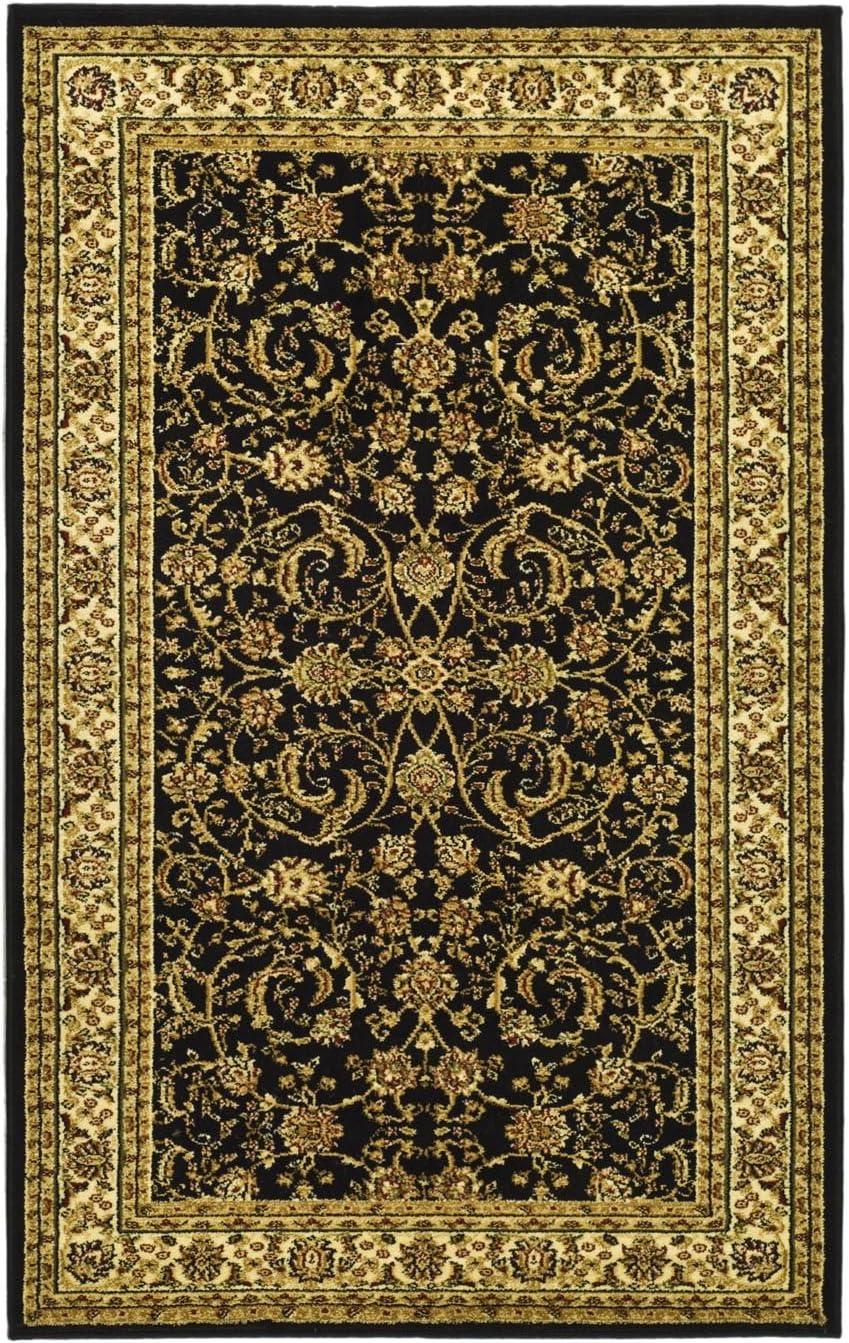 image:imageSAFAVIEH Lyndhurst Collection Area Rug 53 x 76 Sage amp Ivory Traditional Oriental Design NonShedding amp Easy Care Ideal for High Traffic Areas in Living Room Bedroom LNH219BBlackIvory