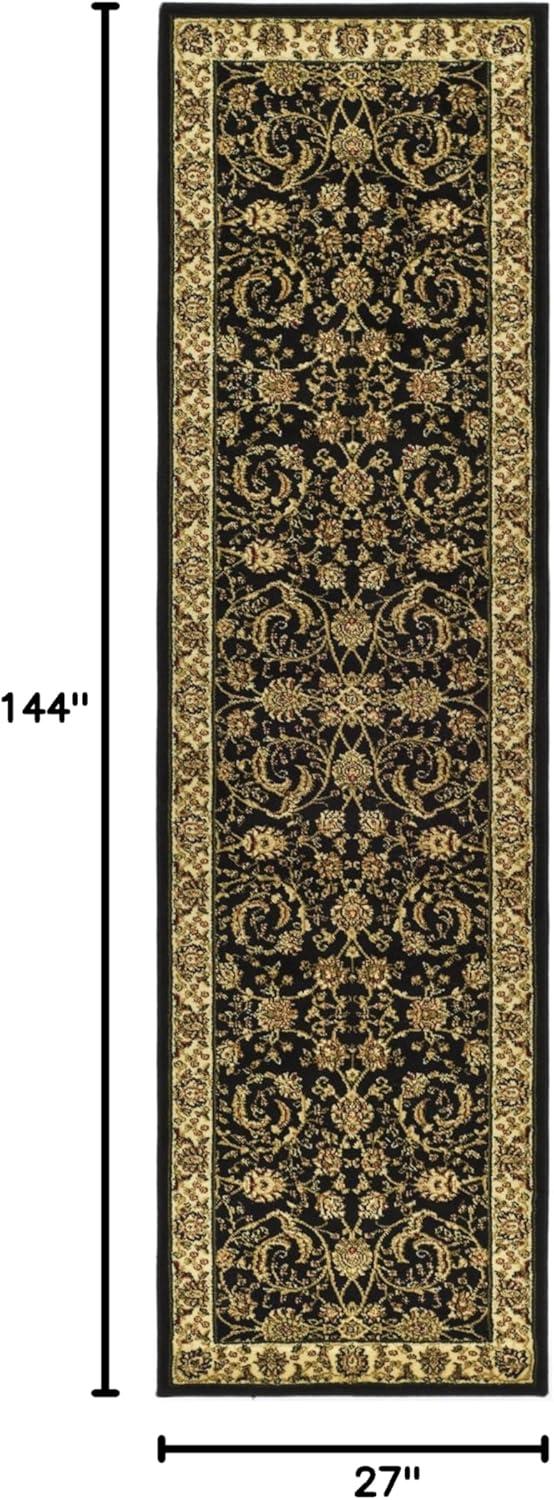image:imageSAFAVIEH Lyndhurst Collection Area Rug 53 x 76 Sage amp Ivory Traditional Oriental Design NonShedding amp Easy Care Ideal for High Traffic Areas in Living Room Bedroom LNH219BBlackIvory