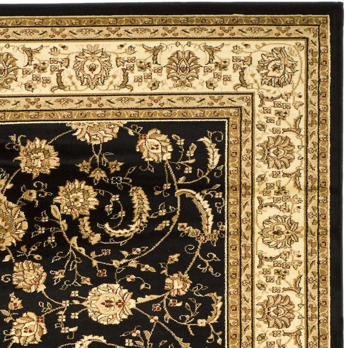 image:imageSAFAVIEH Lyndhurst Collection Area Rug 53 x 76 Sage amp Ivory Traditional Oriental Design NonShedding amp Easy Care Ideal for High Traffic Areas in Living Room Bedroom LNH219BBlackIvory