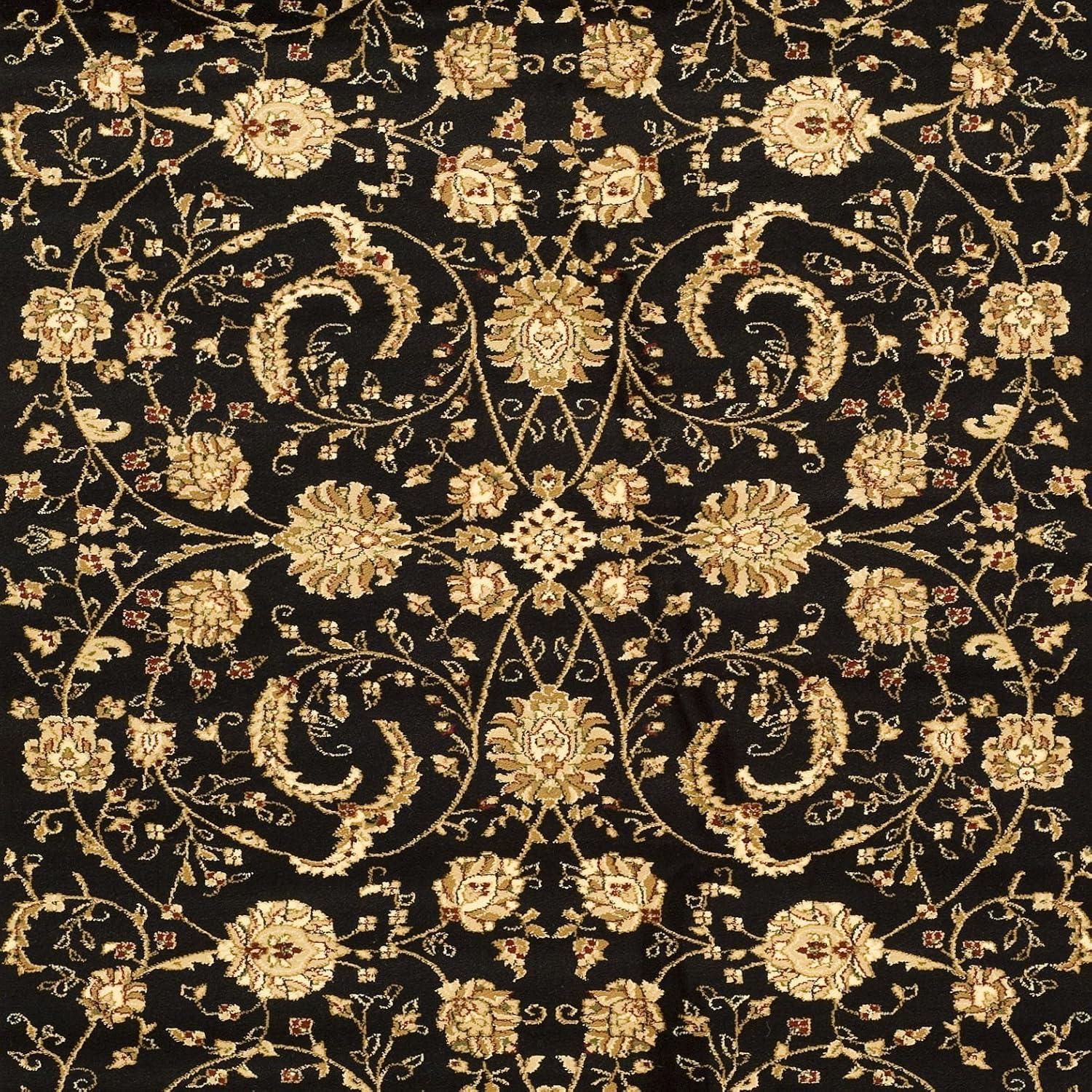 image:imageSAFAVIEH Lyndhurst Collection Area Rug 53 x 76 Sage amp Ivory Traditional Oriental Design NonShedding amp Easy Care Ideal for High Traffic Areas in Living Room Bedroom LNH219BBlackIvory