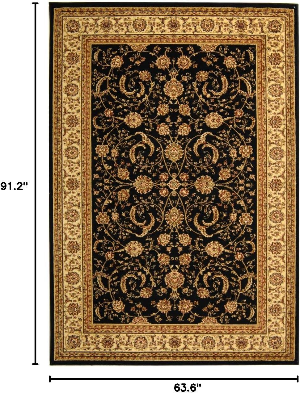 image:imageSAFAVIEH Lyndhurst Collection Area Rug 53 x 76 Sage amp Ivory Traditional Oriental Design NonShedding amp Easy Care Ideal for High Traffic Areas in Living Room Bedroom LNH219BBlackIvory