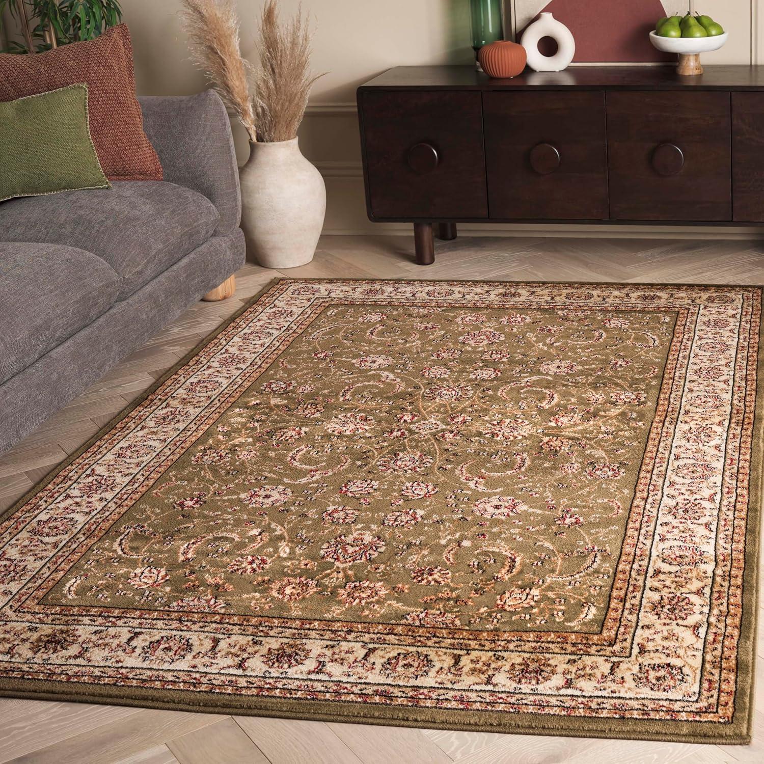 image:imageSAFAVIEH Lyndhurst Collection Area Rug 53 x 76 Sage amp Ivory Traditional Oriental Design NonShedding amp Easy Care Ideal for High Traffic Areas in Living Room Bedroom LNH219BSageIvory