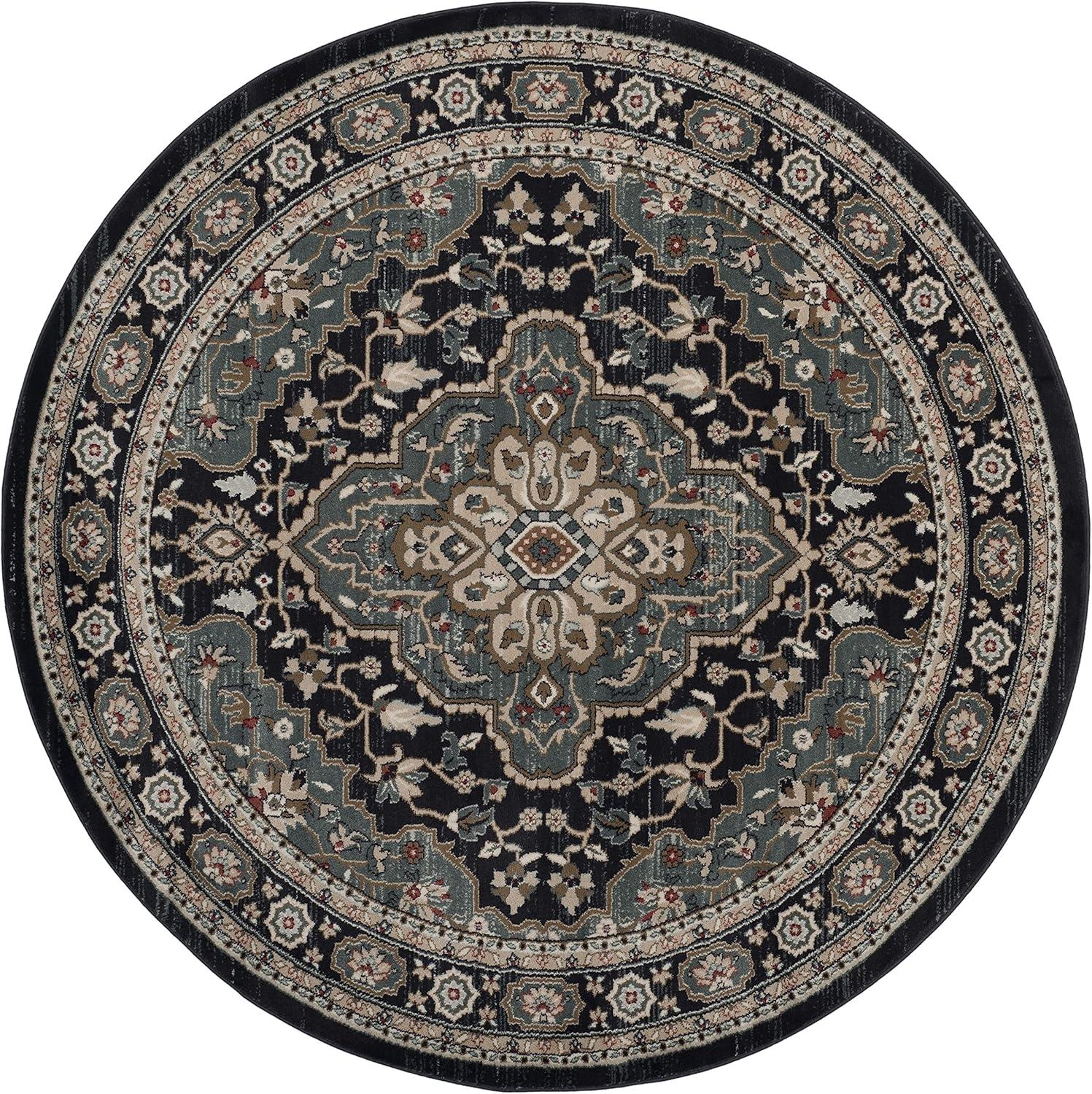 image:imageSAFAVIEH Lyndhurst Collection Area Rug 8 x 10 Cream amp Beige Traditional Oriental Design NonShedding amp Easy Care Ideal for High Traffic Areas in Living Room Bedroom LNH338BAnthraciteTeal