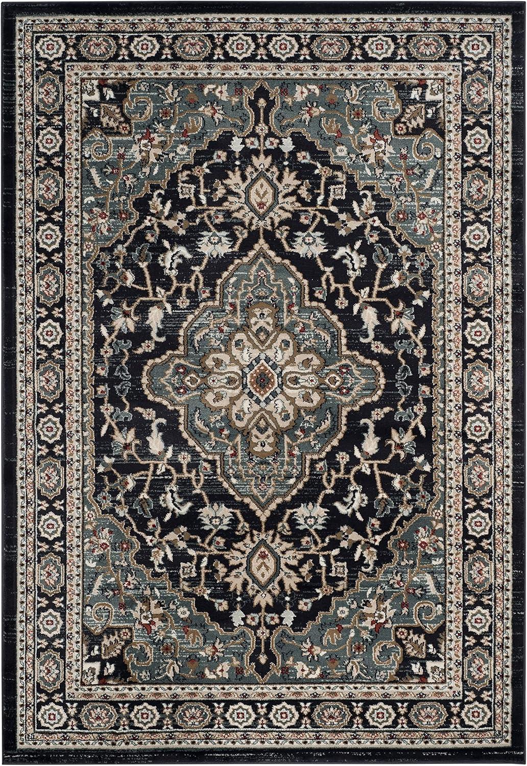 image:imageSAFAVIEH Lyndhurst Collection Area Rug 8 x 10 Cream amp Beige Traditional Oriental Design NonShedding amp Easy Care Ideal for High Traffic Areas in Living Room Bedroom LNH338BAnthraciteTeal